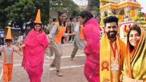 Rivaba Jadeja, Wife of Cricketer Ravindra Jadeja, Joins Students in Kabaddi and Tug-of-War Match: Watch!
OR
MLA Rivaba Jadeja Shows Sporting Spirit, Plays Kabaddi and Tug-of-War with Students in Jamnagar