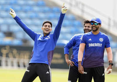 Shubman Gill during a practice session in England
