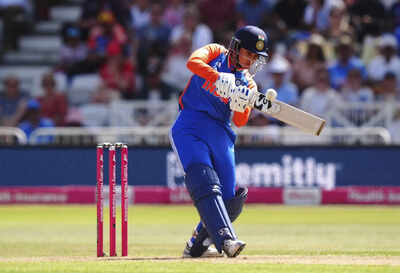 Smriti Mandhana celebrates her century.