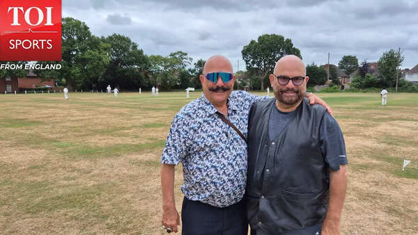 Munir and Shabbir enjoying a cricket match