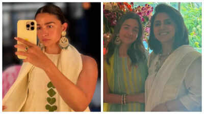 Alia Bhatt celebrates Ganesh Chaturthi with Neetu Kapoor, shows off her festive look: 'Love, blessings and modaks'
